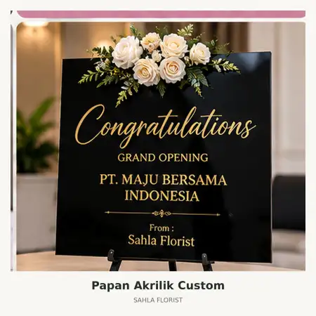 Papan Bunga Akrilik Sukamukti